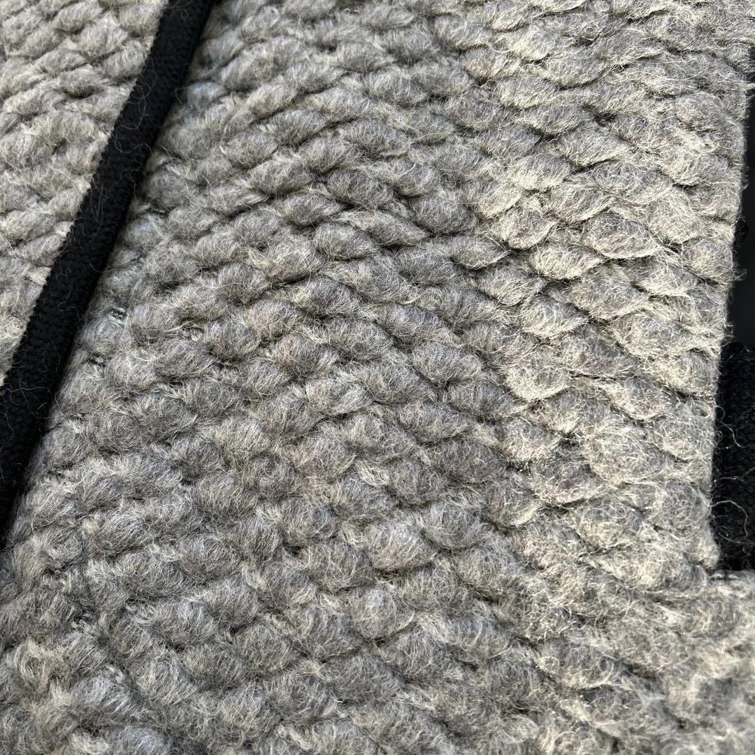 LANVIN en Bleu ケープ　ポンチョ　コート　フード付き　グレー