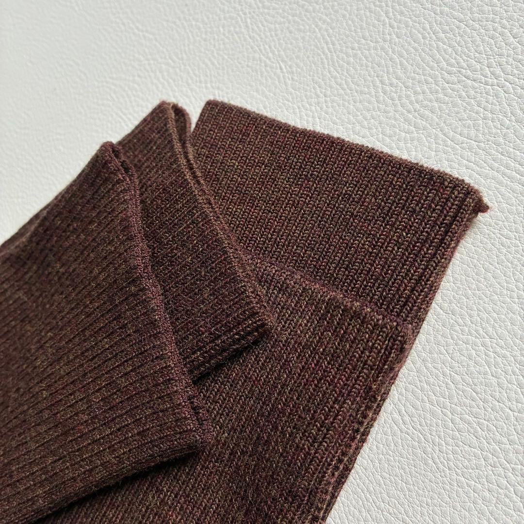 ◆美品◆モラビト◆チェックポンチョ◆アームカバー付き◆ブラウン◆ウール系◆フリー