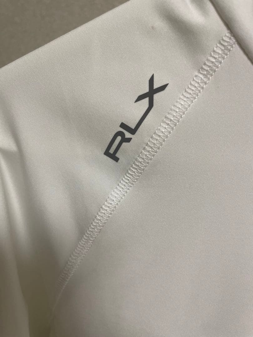 【美品】　RLX ホワイト　ハーフジップ　長袖シャツ