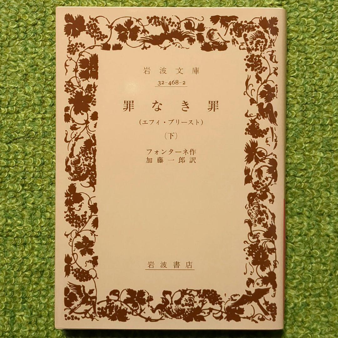 フォンターネ 罪なき罪 上・下 迷路 岩波文庫 全3冊セット