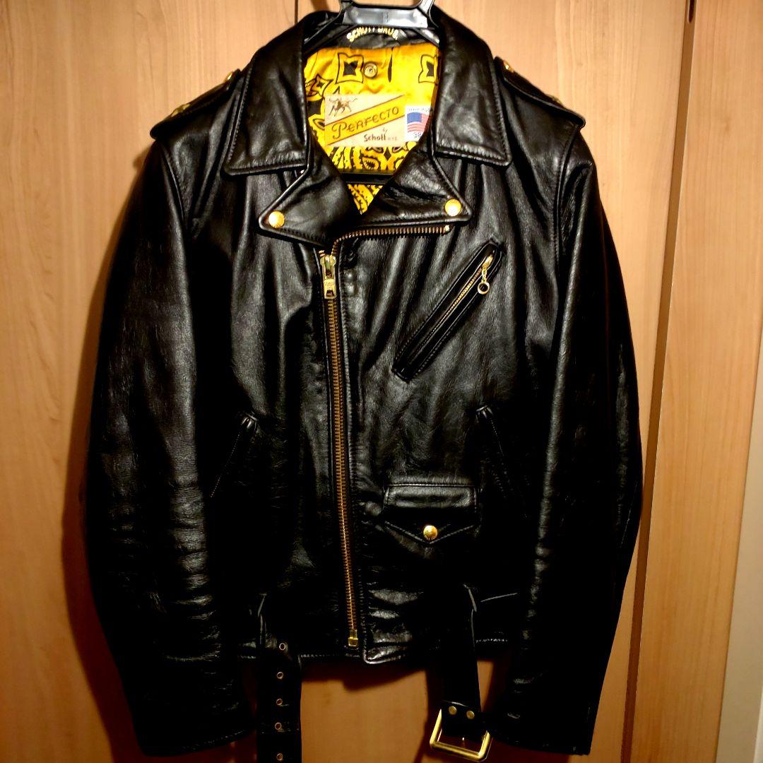 Schott ダブルライダース 38 ショット 24karats ワンスター 黒