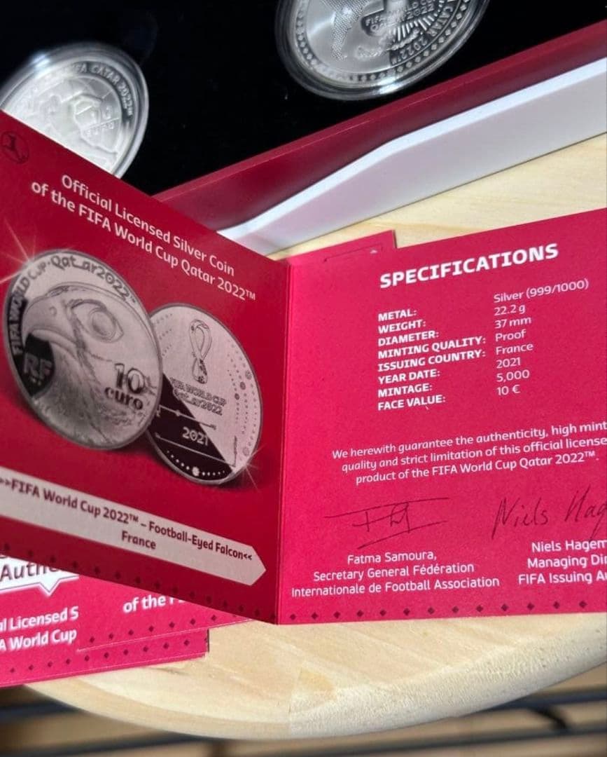 FIFAワールドカップ2022 純銀銀貨 3枚セット