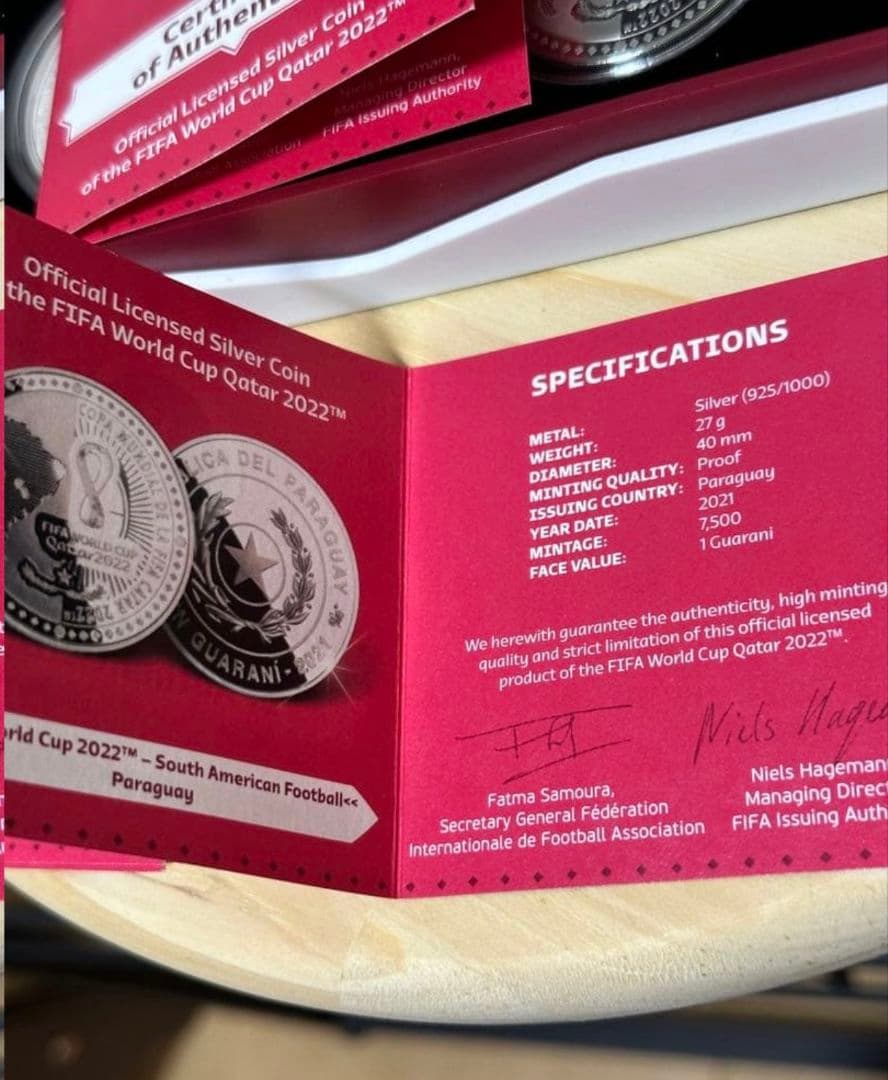 FIFAワールドカップ2022 純銀銀貨 3枚セット