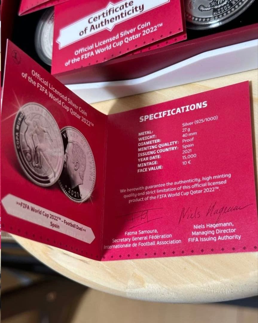FIFAワールドカップ2022 純銀銀貨 3枚セット