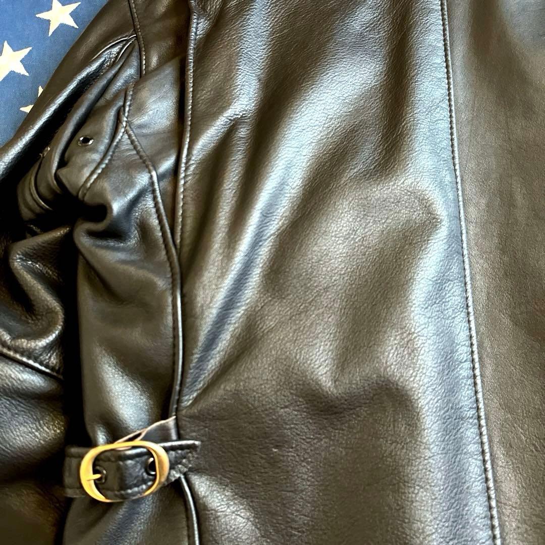 ショット 680 襟付 ライダースジャケット 40 黒 ライナー付 アメリカ製