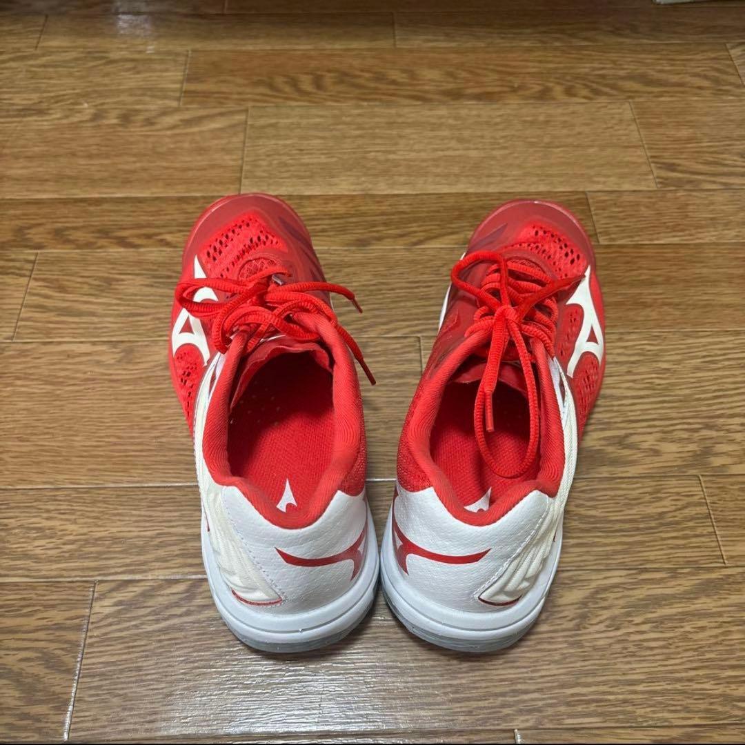 Mizuno ミズノ　バレーボールシューズ レッド/ホワイト　25.5cm