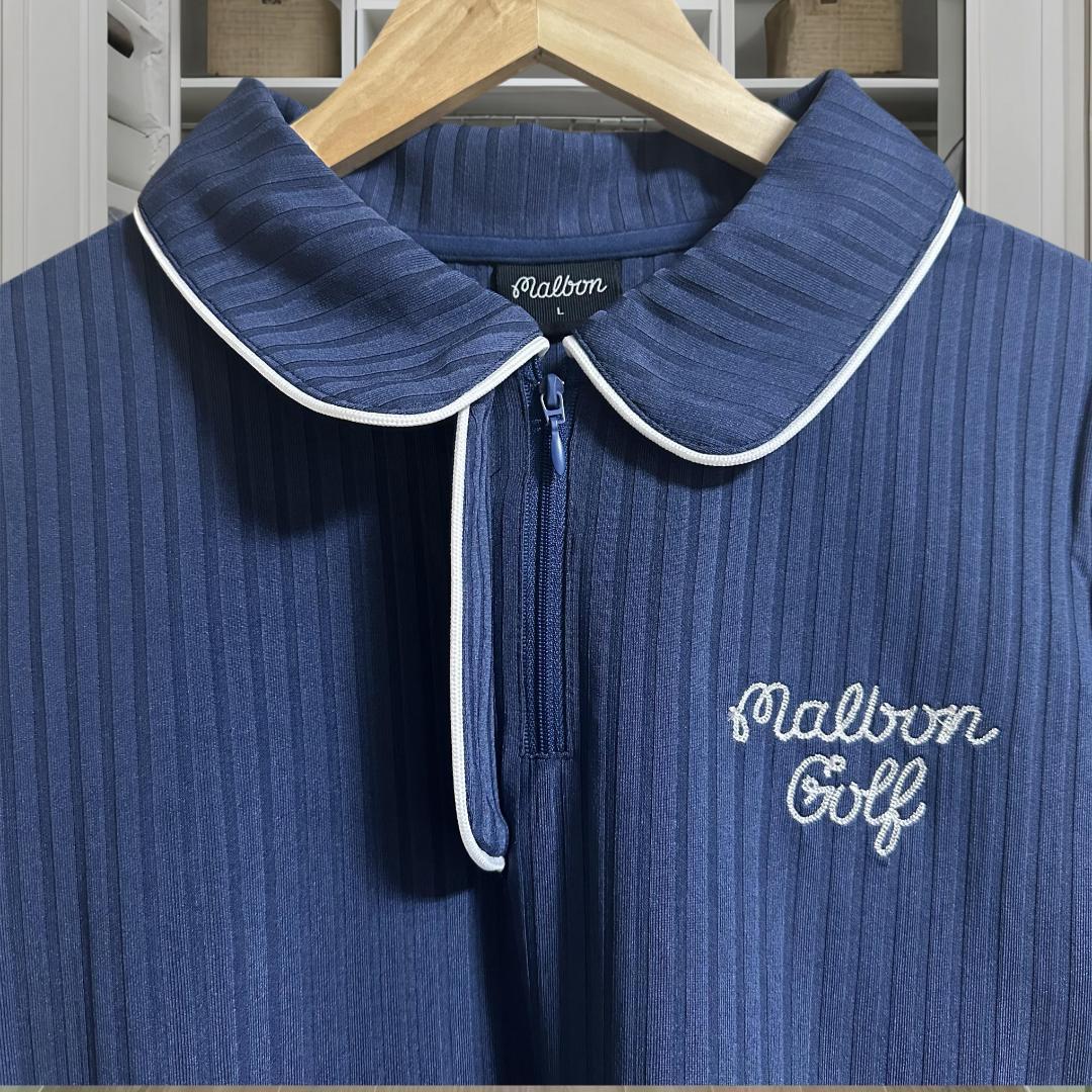 マルボンゴルフ Malbon Golf レディース ハーフジップ ポロシャツ
