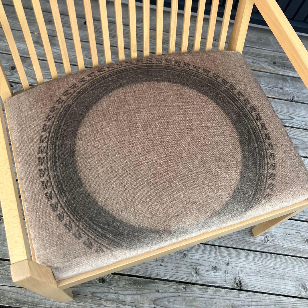 ① 北欧レトロ アダル セージ アームチェア 無垢材 木製椅子 ダイニングチェア