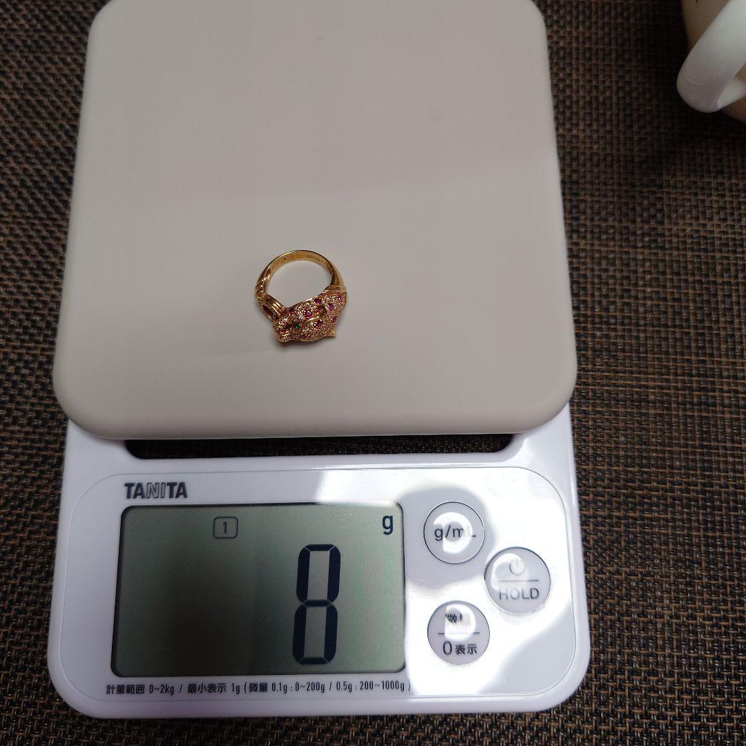 Panther　エメラルド、ルビー、ダイア指輪