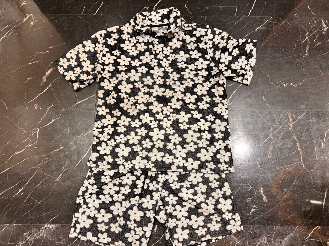 seventytwo_clubhouse ハーフパンツ　花柄ドットパイル地L