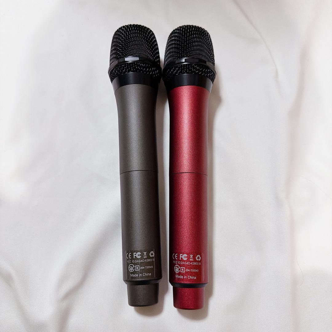 JAMELO ワイヤレスマイク カラオケマイク ダイナミックマイク 2本セット