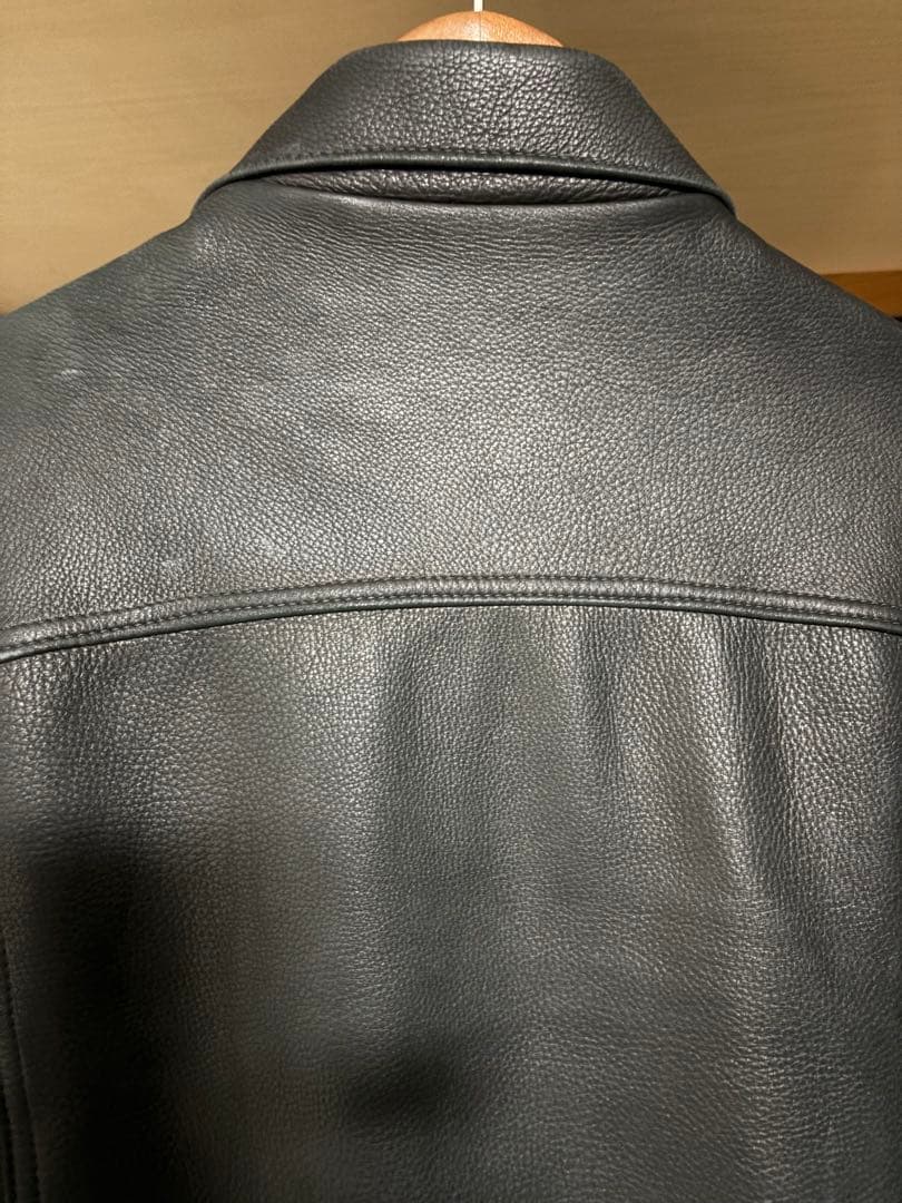 鹿革（ディアスキン）ブラックトラッカー型 サイズ42