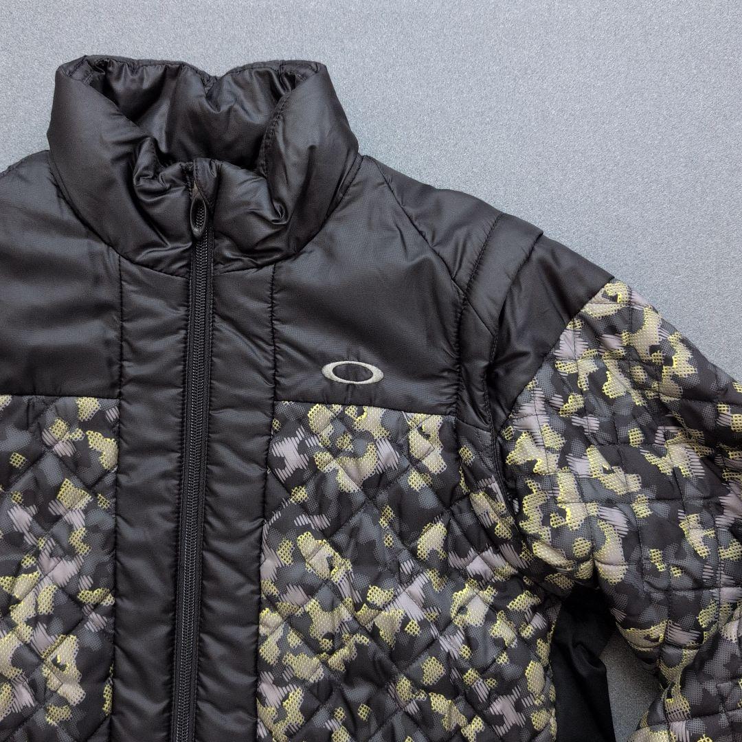 【極美品】オークリーゴルフ　2wayフルジップダウンジャケット　迷彩柄　M