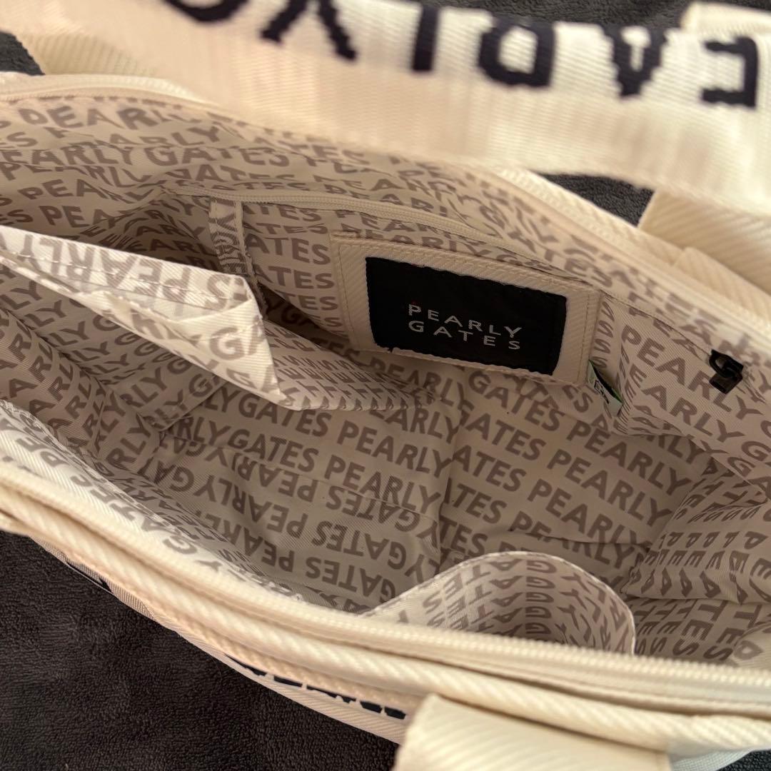 PEARLY GATES ラウンドバッグ ホワイト