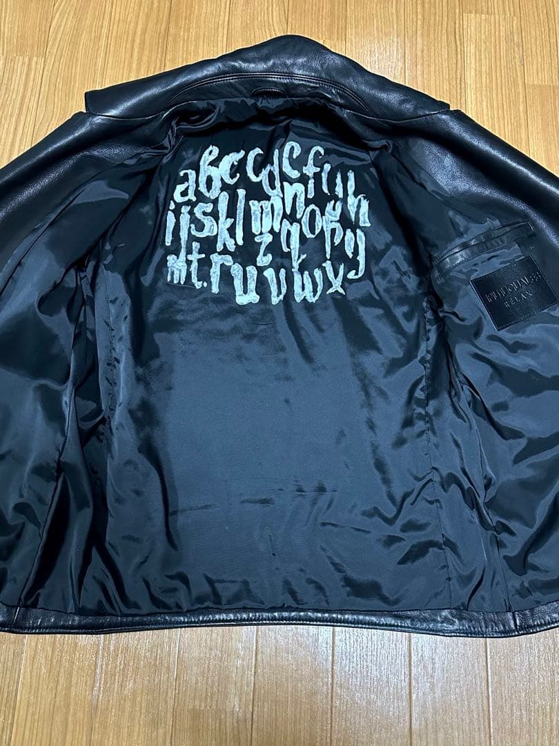 ウノピュウウノウグァーレトレ リラックス レザーダブルライダース M 黒