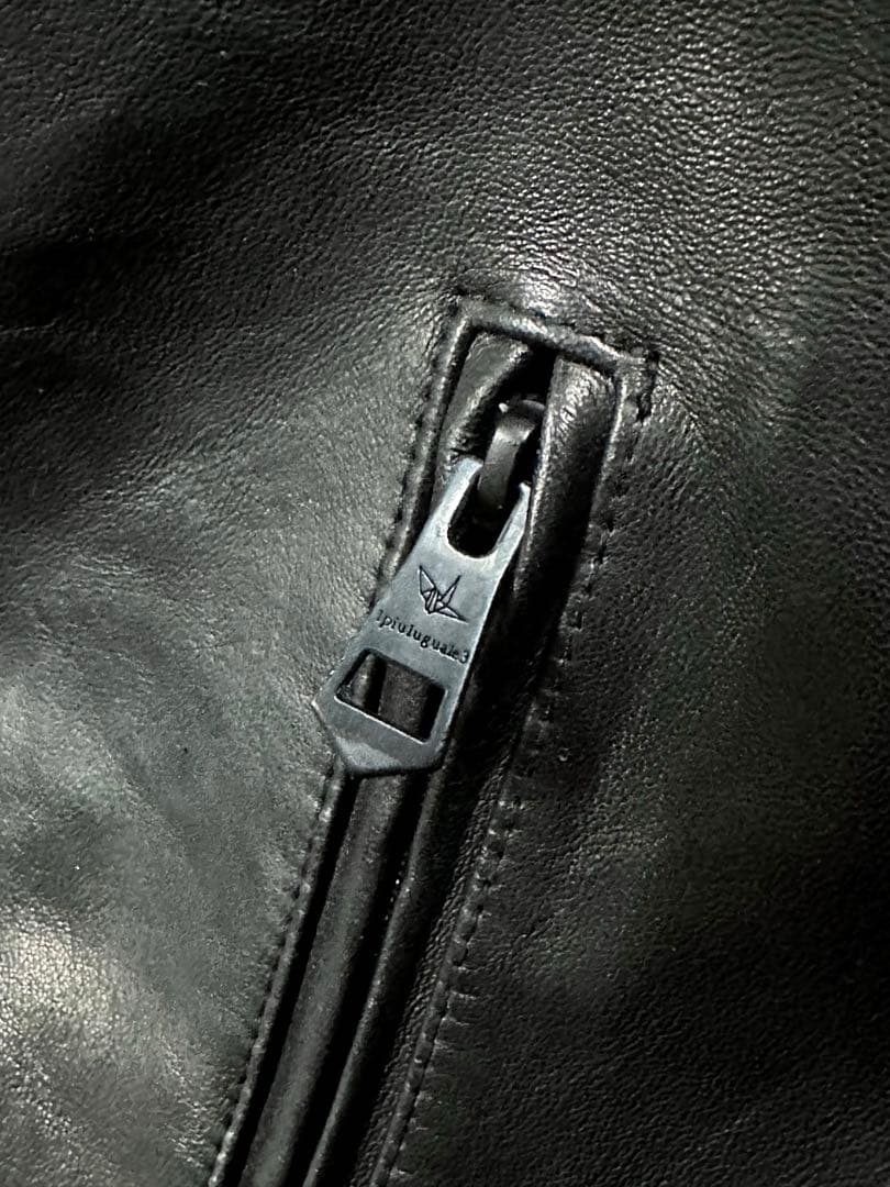 ウノピュウウノウグァーレトレ リラックス レザーダブルライダース M 黒