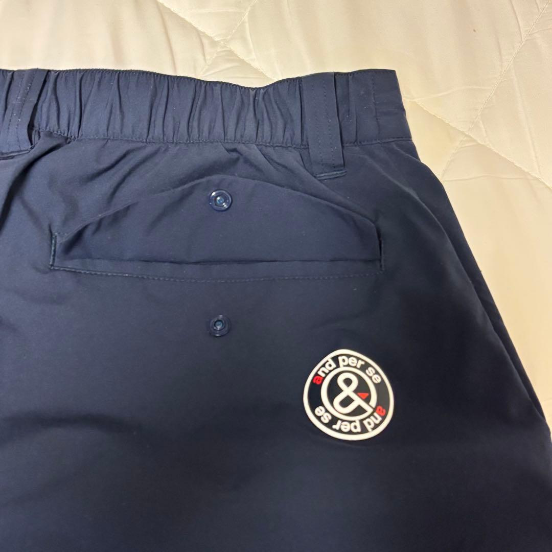 and per se ゴルフ レインウェア 上下セット Mサイズ 防水 ネイビー