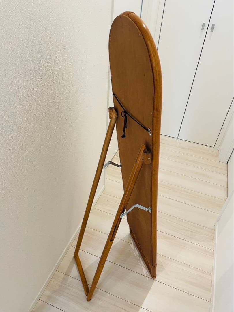 ラタン　姿見　大きい　藤　スタンド