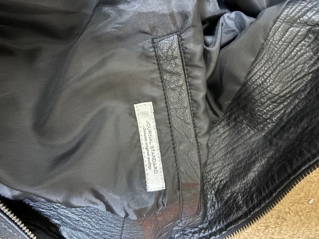 バッファロー レザー ウォッシュ ジップ ブルゾン