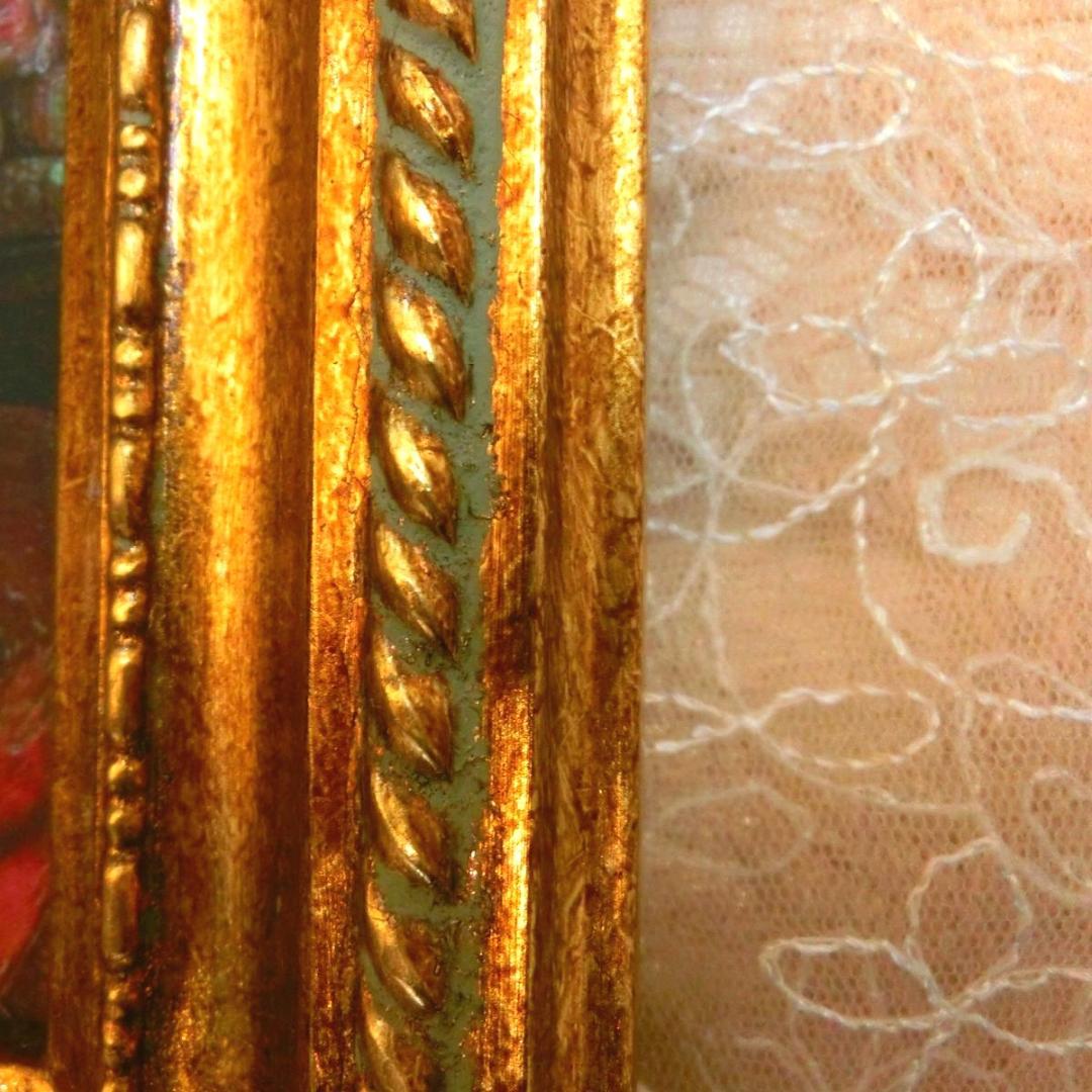 ロココ調ポンパドール夫人の額絵G　アンティークゴールドフレーム キャンバス印刷