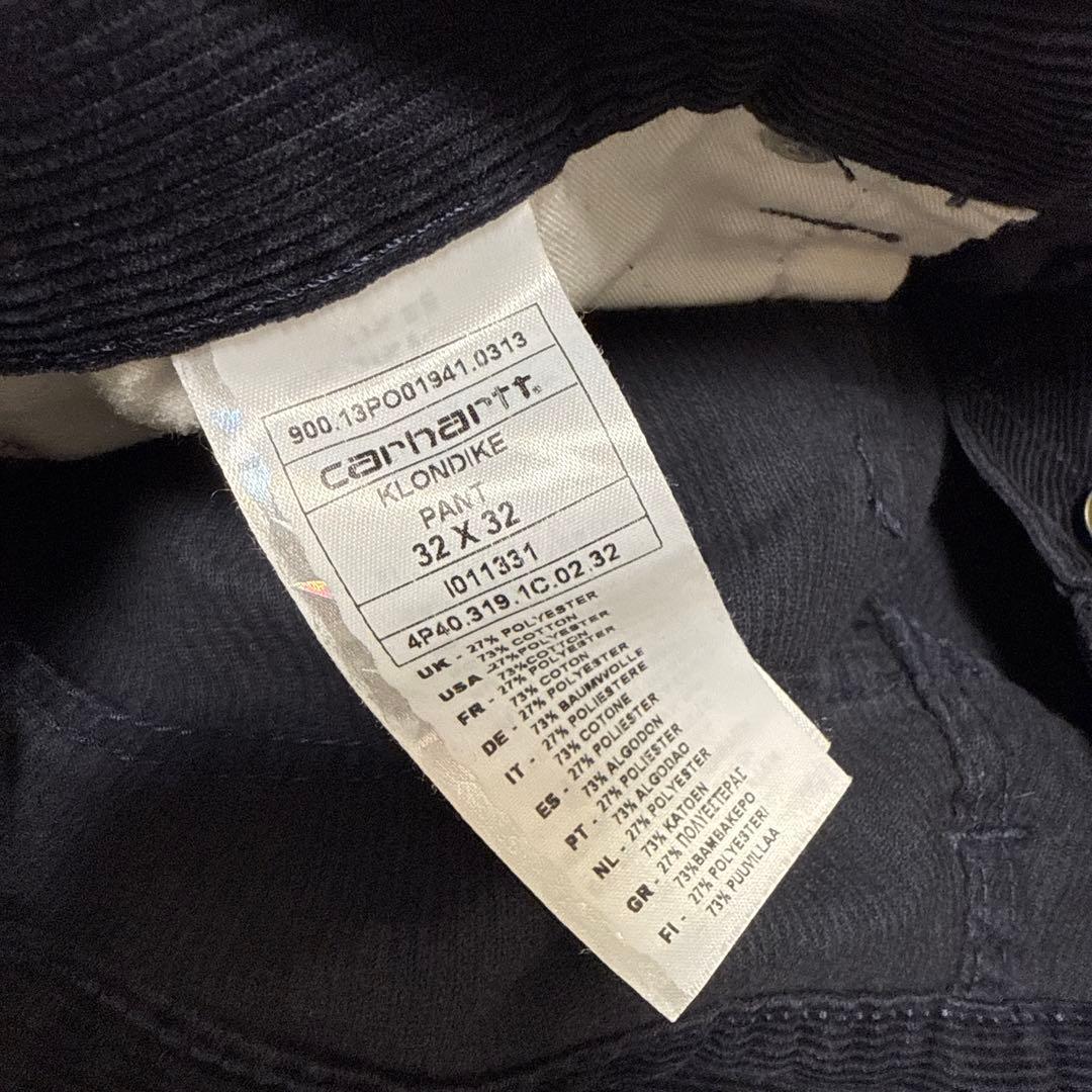 Carhartt wip コーデュロイ ワークパンツ ネイビー 32×32