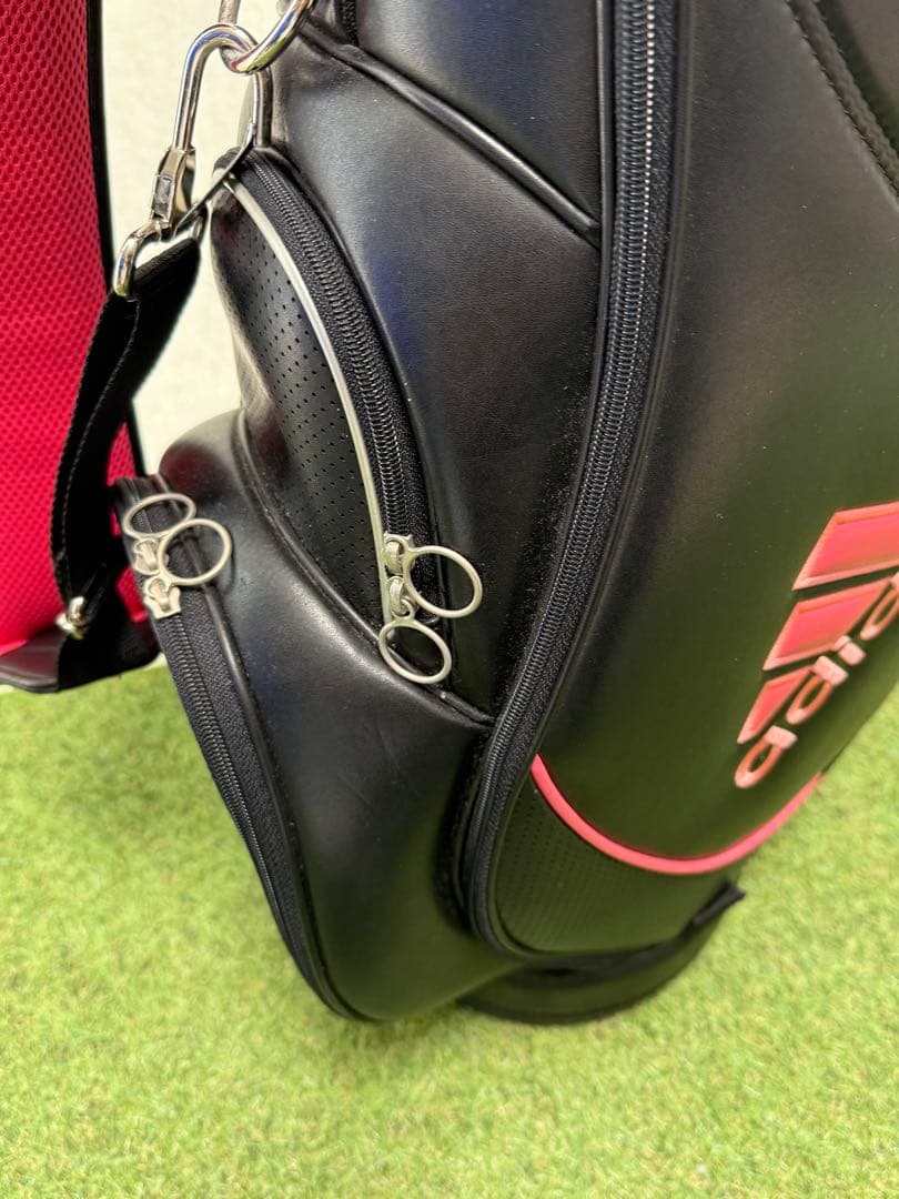 adidas キャディバッグ ブラック ピンク　レディース　ゴルフ　アディダス