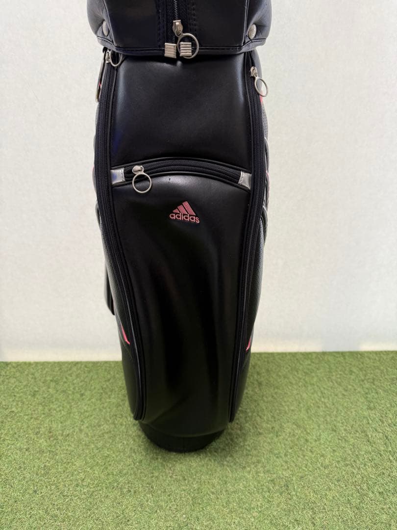 adidas キャディバッグ ブラック ピンク　レディース　ゴルフ　アディダス