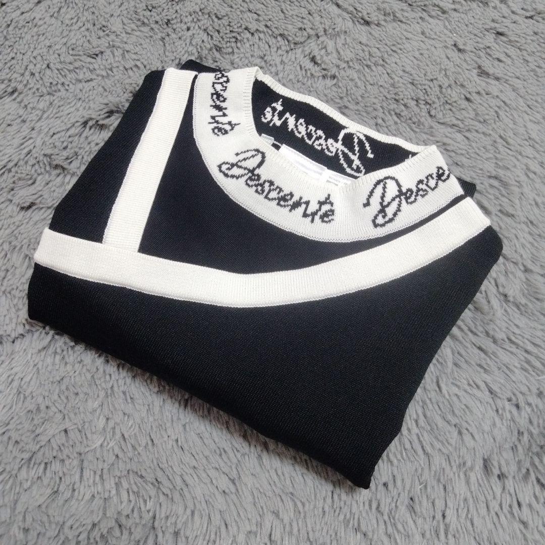 デサント♡シースル*モックネック*長袖*ニット♡S-M ゴルフ テニス スポーツ