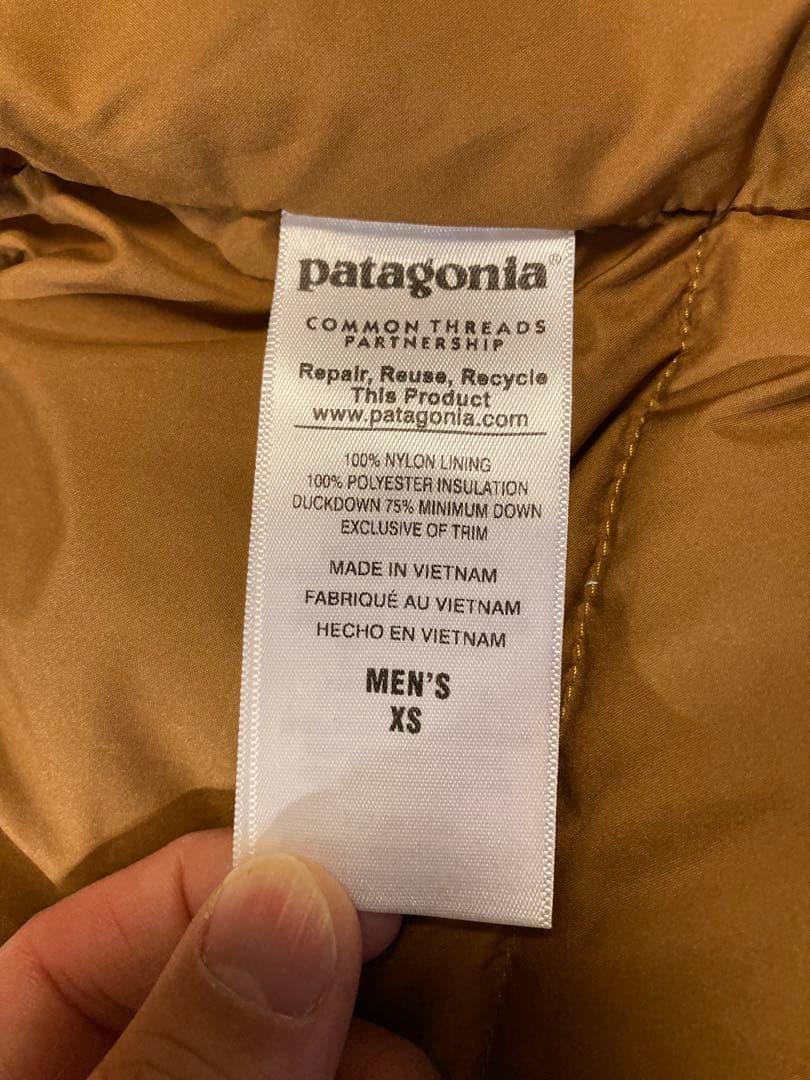 ヒ*4様 週末限定値下【美品】パタゴニアダウンベストXSネイビー✖️ブラウン