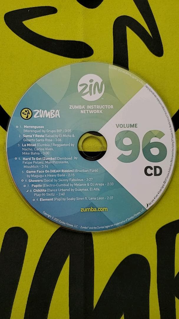 ZUMBA　ズンバ　ZIN96　CD ＆ DVD　インストラクター専用