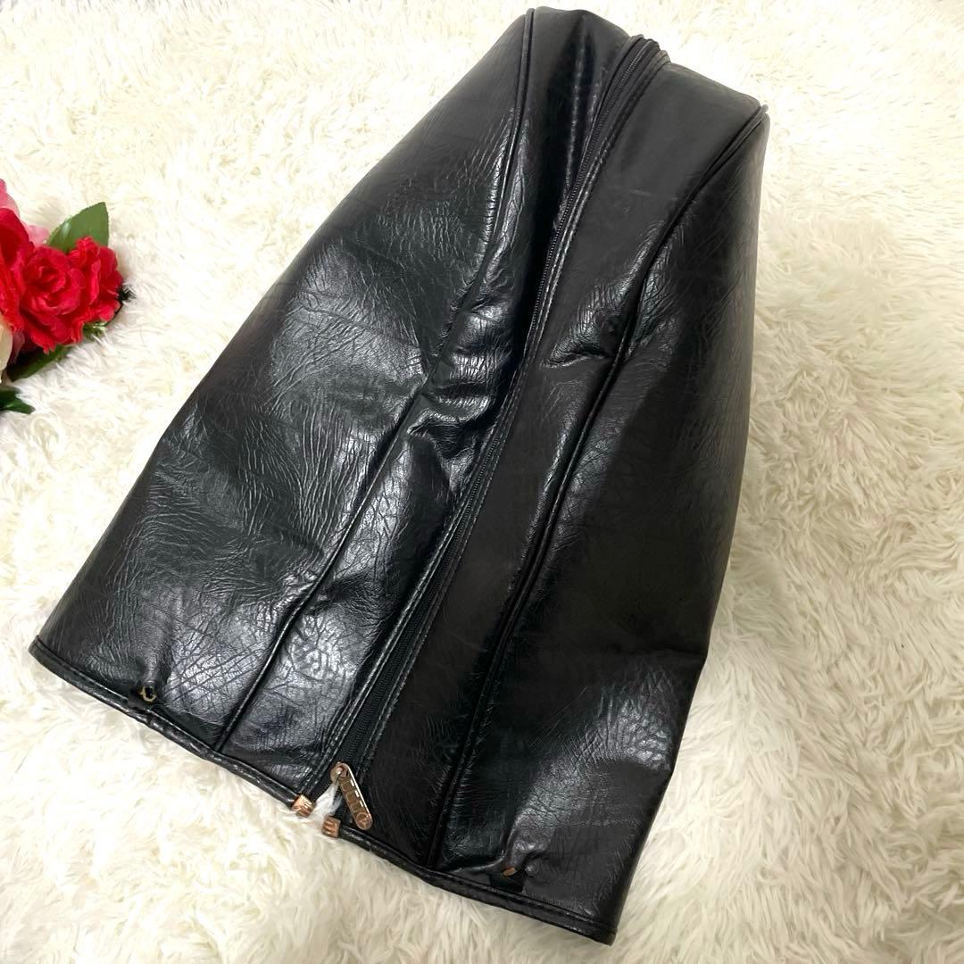 【オールレザー✨】テーラーメイド 本革 キャディバッグ 黒×ブロンズ カート型