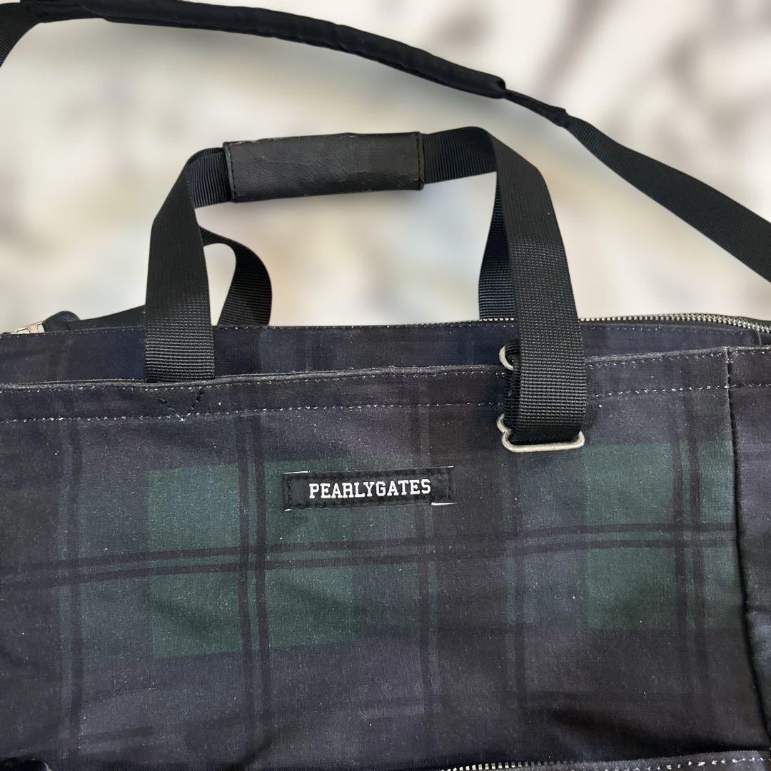 PEARLY GATES チェック柄ゴルフバッグ