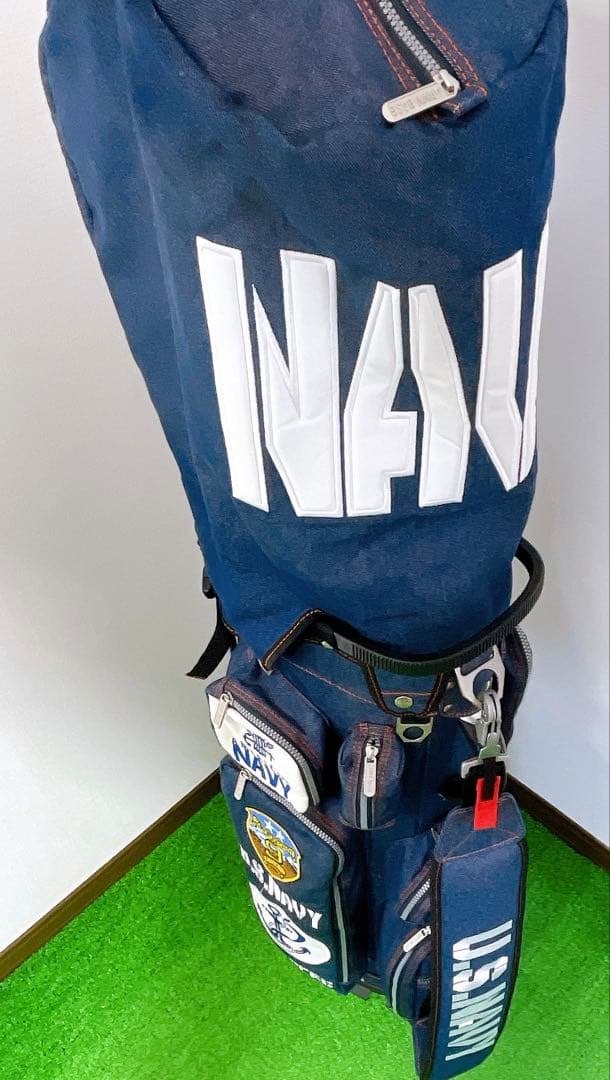 美品　アーミーベースコレクション　デニム　スタンドキャディバック　アイアンカバー