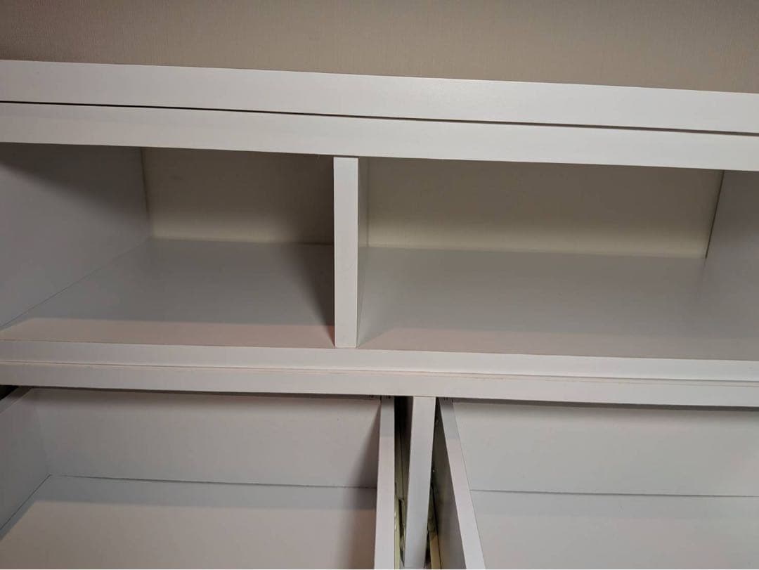 ■送料込■LOWYA伸縮式テレビ台 白 収納家具テレビボード24-40型推奨 棚