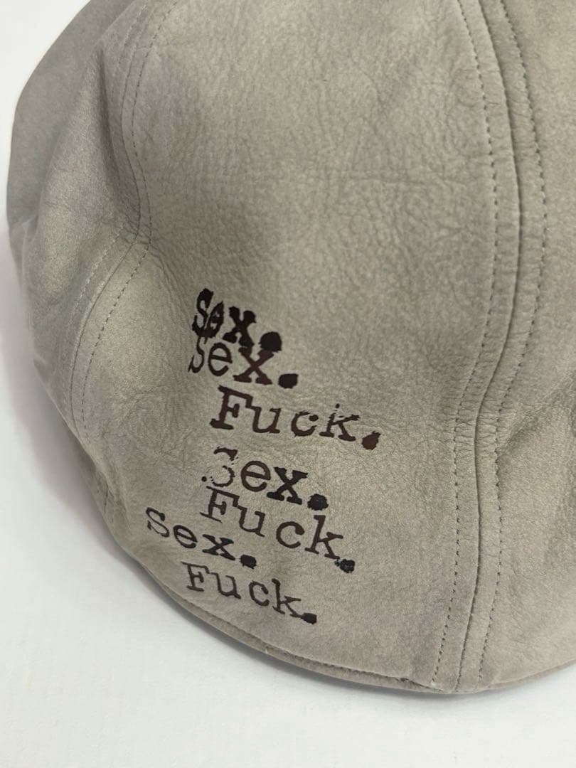 レア美品　ヒステリック　Hysterics ヒス　牛革　ハンチング帽　キャップ