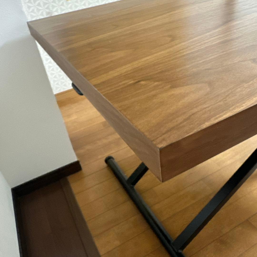 【直接引き取り可】ニトリ 昇降式ダイニングテーブル(ウォルナット)