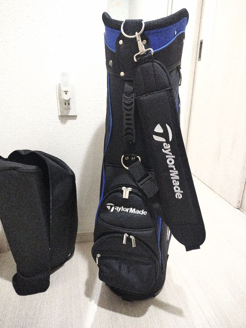 キャディバッグ ゴルフクラブケース ナイロン 超軽量 ブルー 撥水 防水仕様