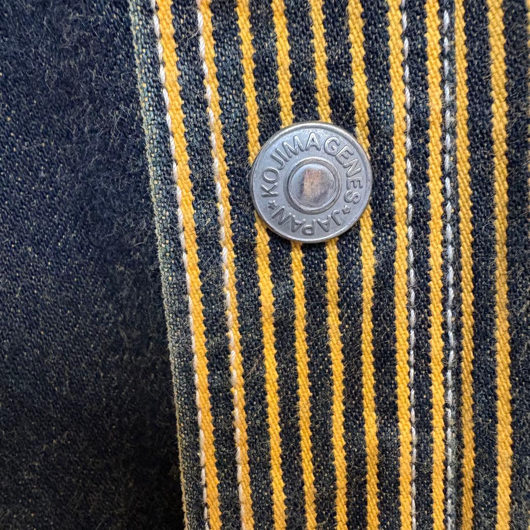 児島ジーンズ／デニムジャケット／カバーオール／Gジャン／ストライプ／日本製