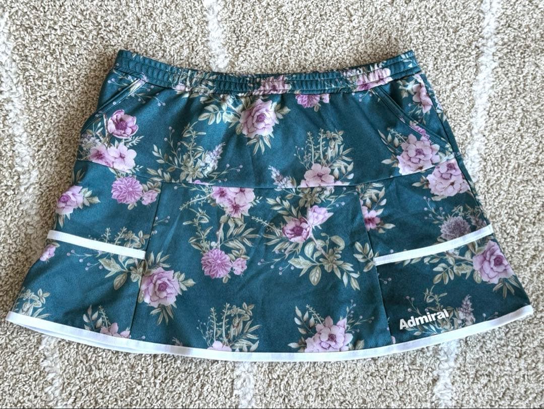 Admiral フローラルスカート グリーン