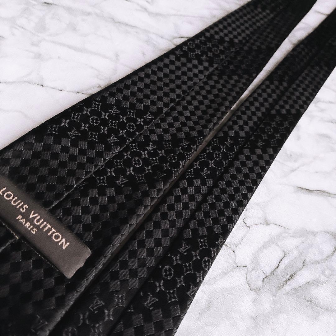 ✨即完売品✨ルイヴィトン　ダミエミックスモノグラム　ブラック　ネクタイ