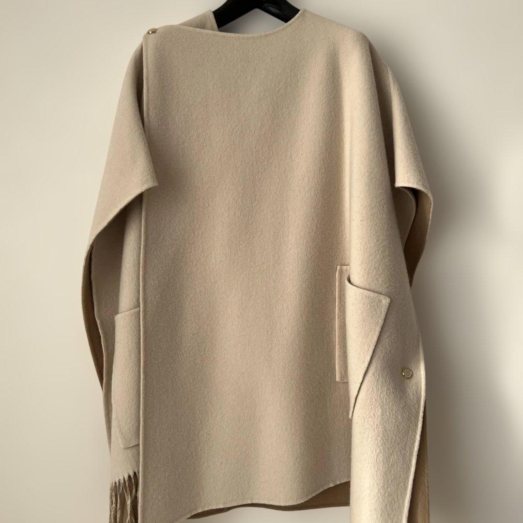 DRAWER ウールビーバーストールジレ　ベージュ