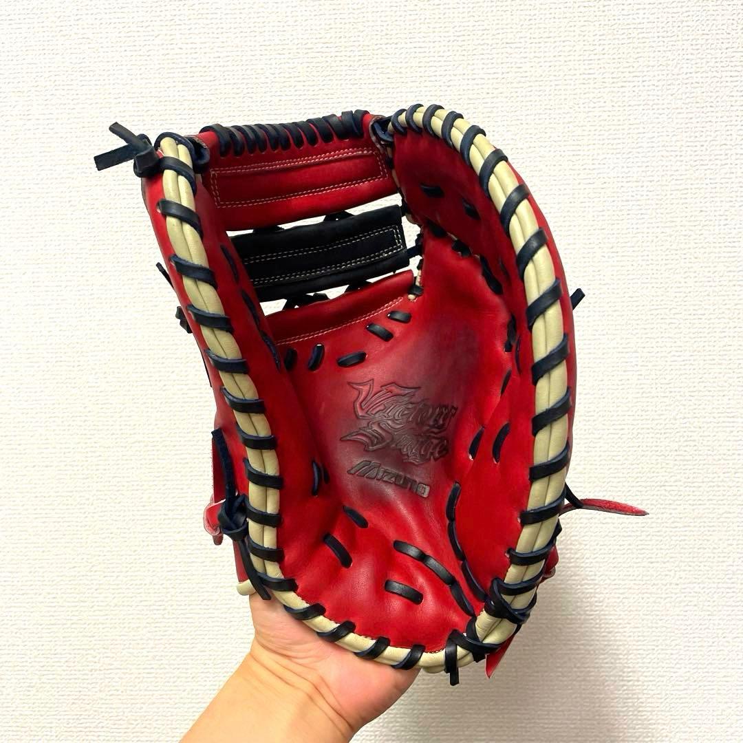 224 ミズノ ビクトリーステージ 極美品 型抜群 軟式 少年 ファーストミット