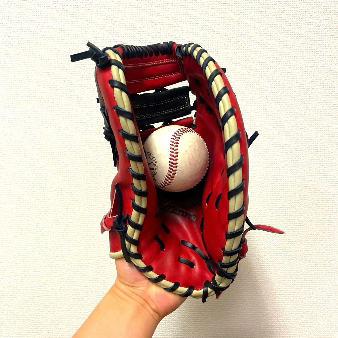 224 ミズノ ビクトリーステージ 極美品 型抜群 軟式 少年 ファーストミット