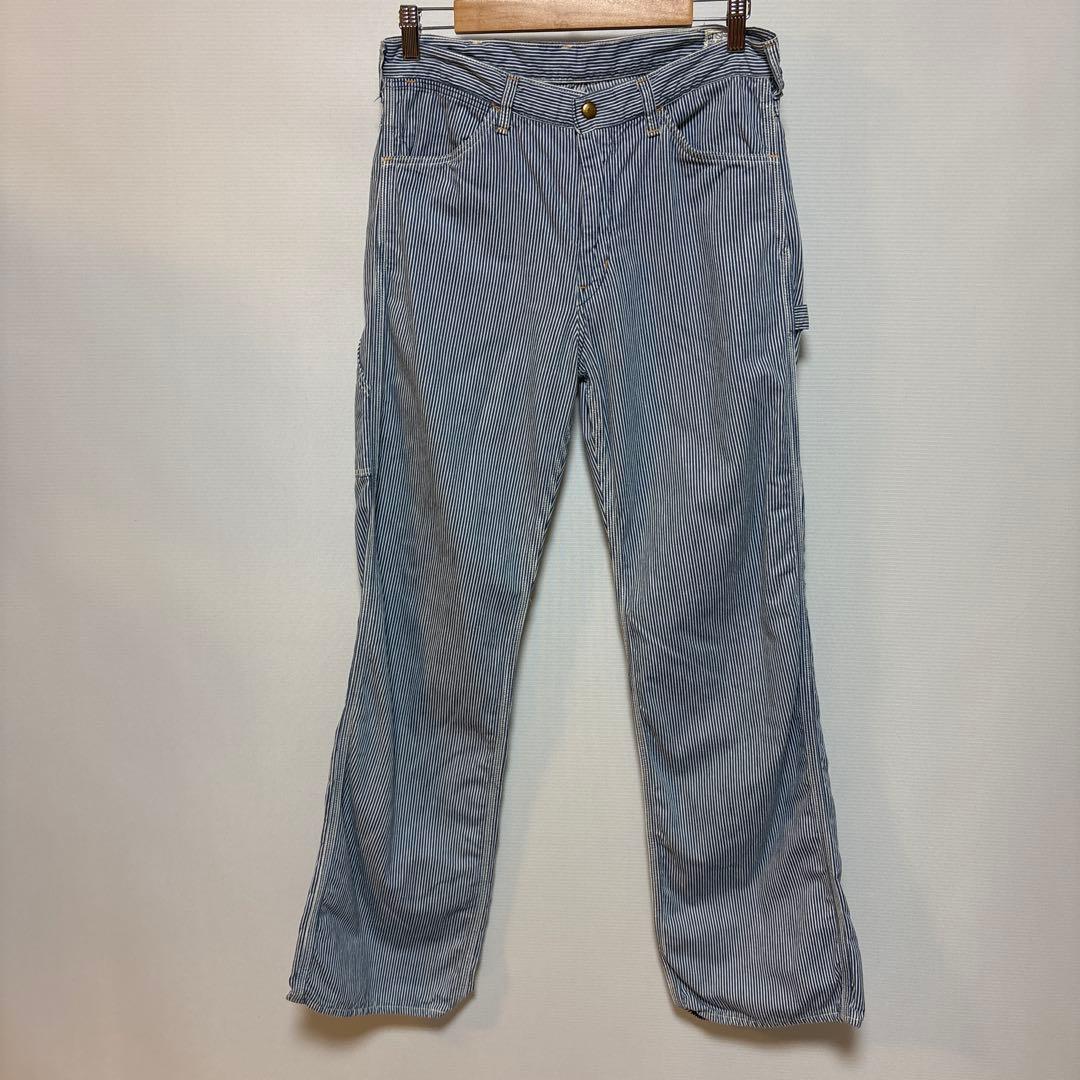 オアスロウ orSlow ヒッコリーストライプペインターパンツ　サイズ3 麻混