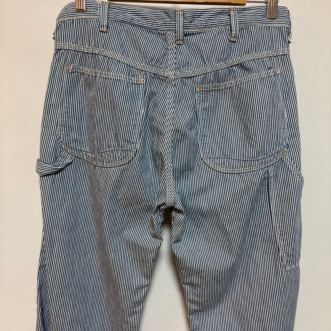 オアスロウ orSlow ヒッコリーストライプペインターパンツ　サイズ3 麻混