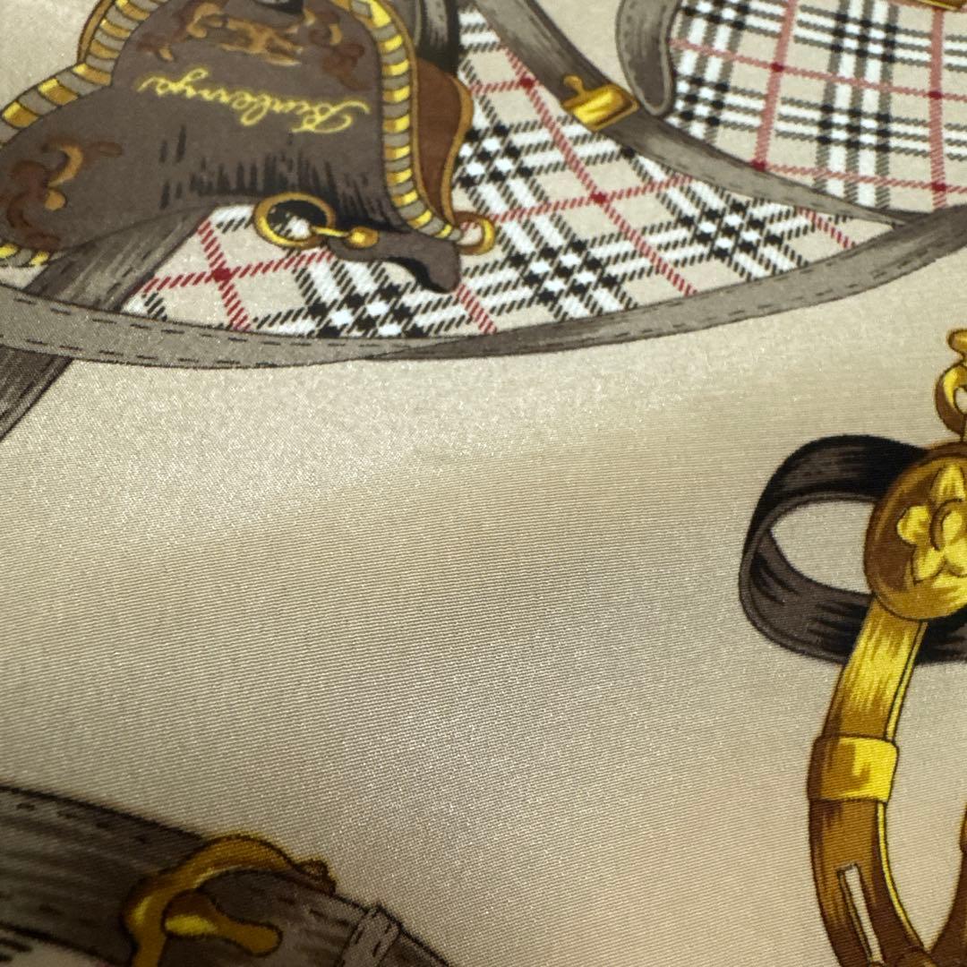 【極美品】金ボタン　burberrys ブラウス　ノバチェック　馬具　総柄