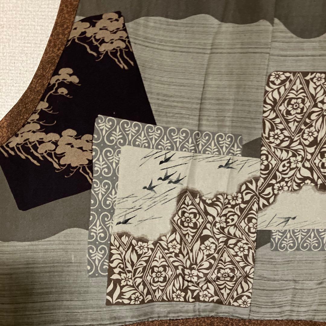 ハンドメイド大島ベストリバーシブル刺し子L〜M寸