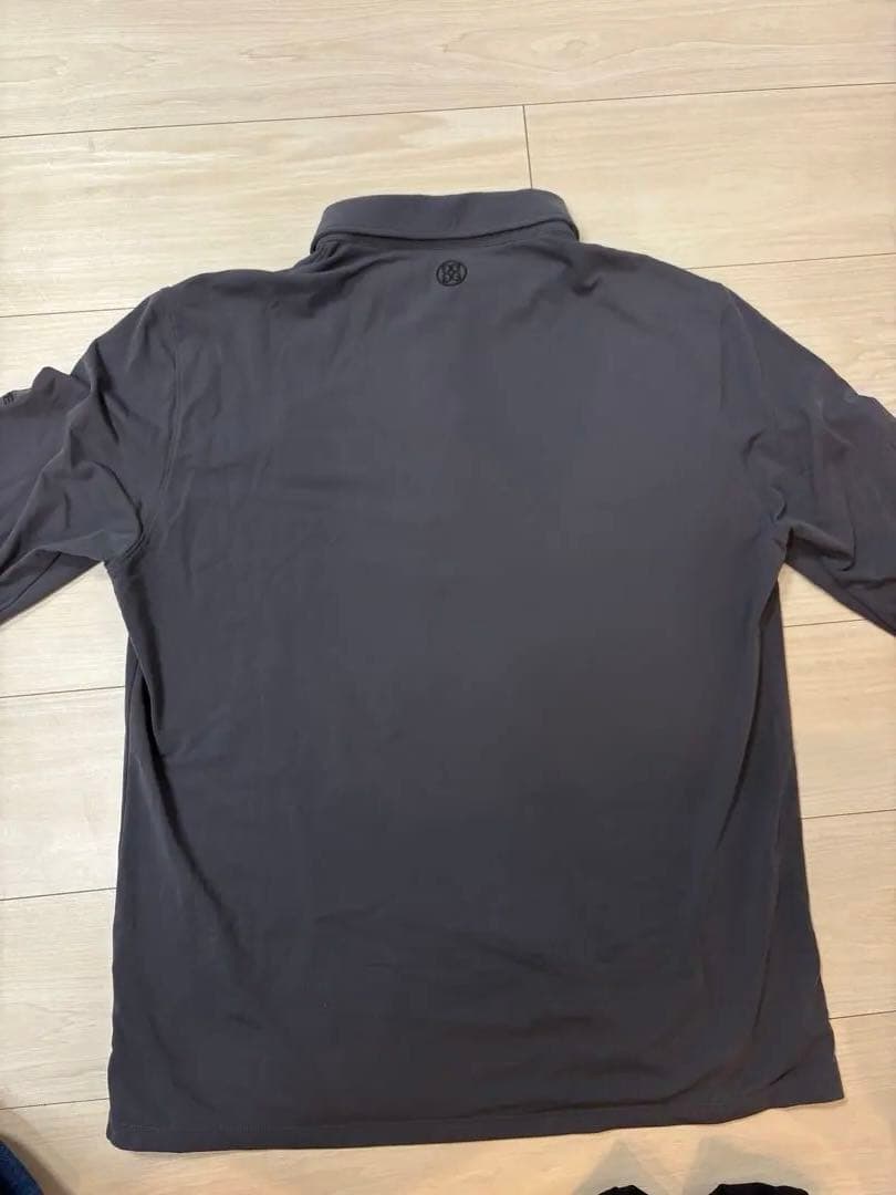 G/FORE メンズ ゴルフウェア 上下セット 長袖ポロシャツ グレー パンツ黒