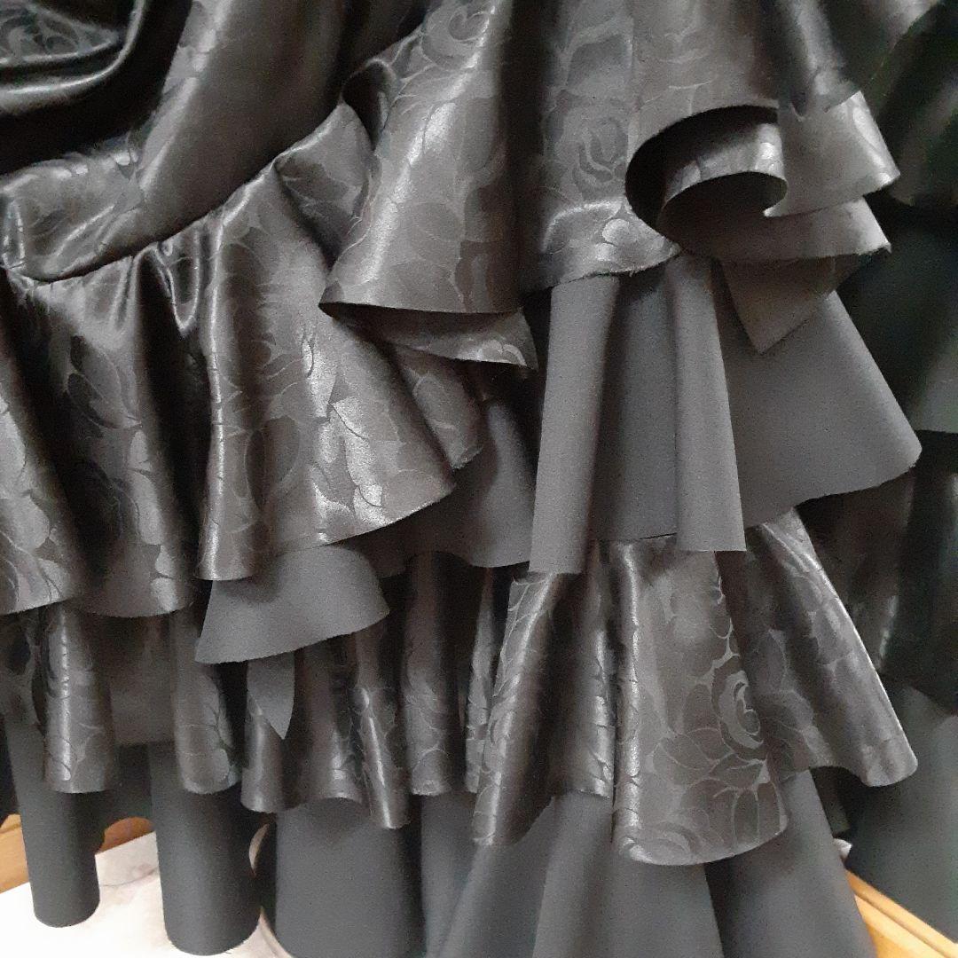 フラメンコ衣装　☆ブラックファルダ　豪華フリル♡