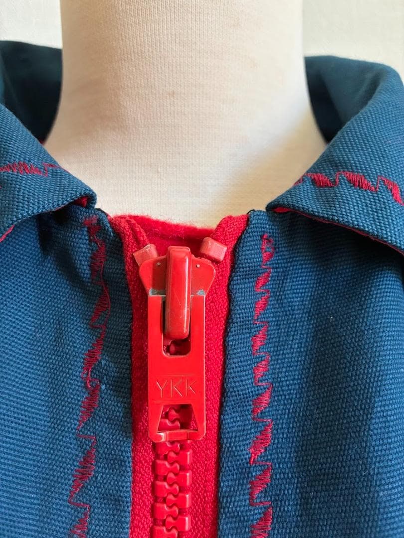 USヴィンテージ青×赤ポンチョコート/60’s/モード/oz vintage